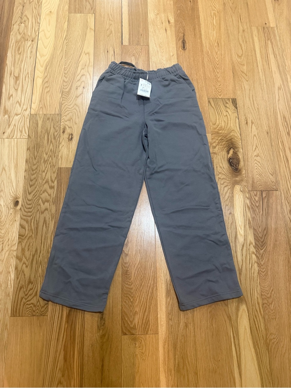 ZARA BRAND NEW Men's Gray Casual Elastic-Waist Pants SIZE Small